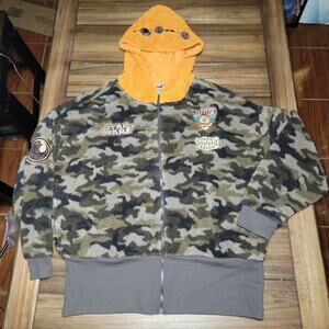 Star Wars Her Universe LS Full Zip Brown Camo Sherpa Hoodie - Size 2